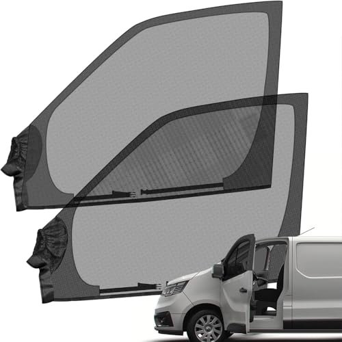 Mosquiteras para Puerta Delantera para Renault Trafic/Opel Vivaro/Nissan NV300 2001-2025, Protección contra Mosquitos, Transpirable para Viajes de Camping, Car Living Essentials