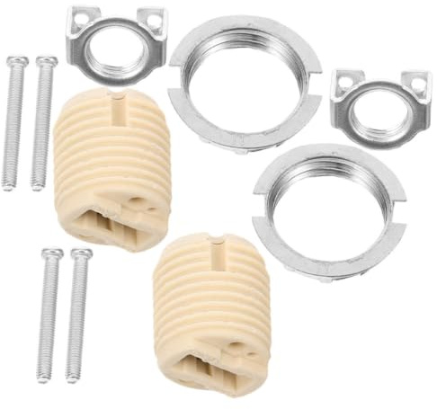G9 Keramik Lampenfassung mit Metallring 2 Stück für Lampenreparatur | M10 Halterung, Verschraubte Ausführung, für G9 Leuchtmittel, Zuhause, Selbstgemacht oder Ersatzteil