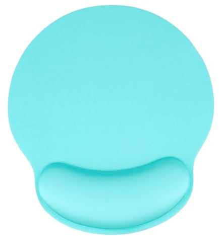 AOKSUNOVA Tapis de Souris Ergonomique avec Repose-Poignet Bleu Clair | Tapis souris ergonomique en Lycra avec repose-poignet en mousse à mémoire de forme et base en caoutchouc.