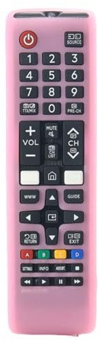 Silicone Remote Cover for Samsung Smart TV AA59-00786A BN59-01315B AA59-00741A BN59-01199F Remote Control, Washable, Anti-Slip Protective with Anti-Lost Lanyard