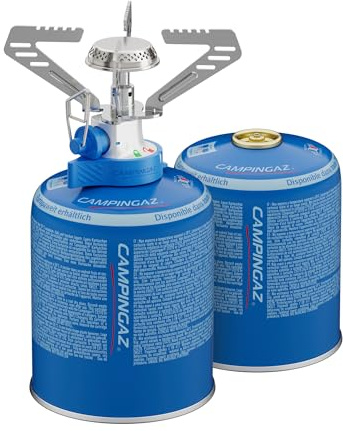 Campingaz Combo Campingkocher & 2 x CV 470 Gaskartuschen | Mit Easy Clic Anschluss und Dual Lock Funktion | Leichter Einzelbrenner | High Power 1250W | Für Camping, Festivals & Wandern