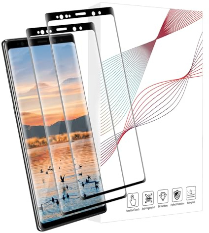 Bodyguard 2 Stück Schutzfolie für Panzerglas für Samsung Galaxy Note 9, 3D Curved Ultradünn Kristallklar Keine Luftblasen Samsung Note 9 Displayschutzfolie, Passgenau Anti-Schmutz Note 9 Glas Folie