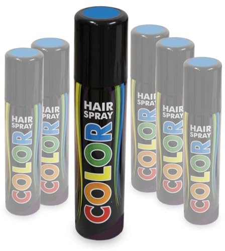 KarnevalsTeufel Hairspray Color in verschiedenen Farben buntes Haarspray Haarschmuck farbig (Blau)
