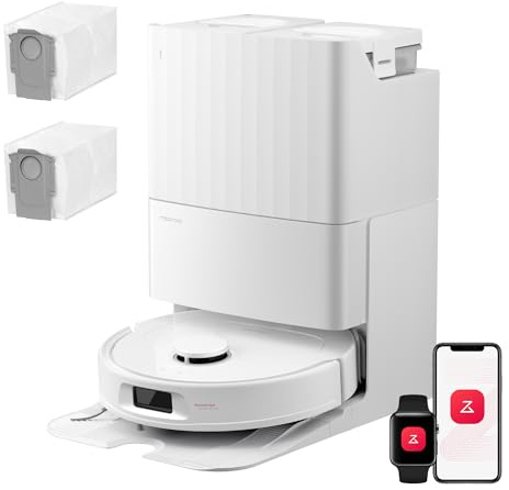 roborock Qrevo S Pro Robot Aspirapolvere Lavapavimenti, Lavaggio Panno 75°C | Asciugatura Aria Calda 45°C, 18.500Pa, Antigroviglio, Evitare Ostacoli, Stazione Tutto in Uno, Modalità Tappeti, Bianco Set