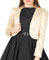 BlackButterfly Formal Satén Manga Larga Bolero Chaqueta (Oro Champán, 5XL)