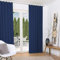 Beautissu 2er Set Thermovorhang Gardine 140x245 cm Blau – Thermogardine Set Kräuselband – Vorhang isolierend Kälte- & Hitzeschutz Universalband – Verdunkelnd Wohnzimmer, Schlafzimmer – Amelie TK