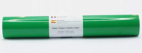 Selbstklebende Plotterfolie Vinylfolie 30,5 cm x 3 m glänzend 39 Farben zur Auswahl, Farbe:179 Signalgrün