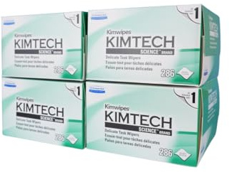 iSonic - KW01x4(B) Kimberly-Clark Professional Kimtech Science KimWipes Delicate Task Wipers, 4.4 x 8.4 in. 1-ply, 280 Sheets/Box, 4 packs, KW01x4