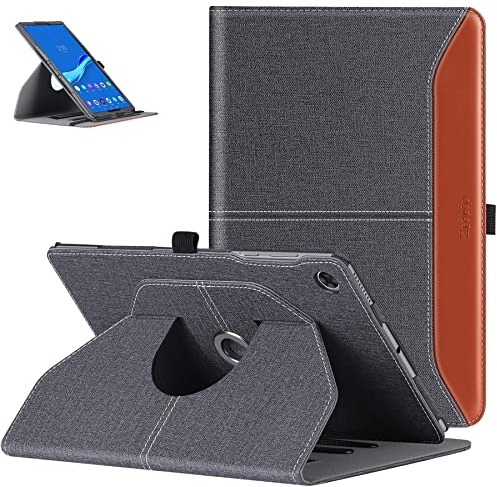 ZtotopCase Housse de Protection rotative à 360° avec Fonction Avec Réveil/Veille Automatique pour Lenovo Tab M10 FHD Plus 10,3 Pouces 2020, Denim Noir