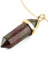 LAVISA Obelisk Edelsteinkette Gold, Anhänger, echte Kristall kette, Halskette, Rosenquarz, Amethyst, Naturstein - 55 + 5 cm (Drachenblut Jaspis)