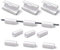 40 Pcs White Cable Holder Self Adhesive, Cable Clips,Cable Organisers Clip，Wire Clips Round Cable Management Holder for Cable Tidy Clips Desk Office and Home (White B Large)