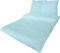Bettwäsche Doppelpack 4 teilig luxuriöse Hotel DAMAST Mako Satin Baumwolle Premium 2X 135x200 cm + 2X 80x80 cm Kissenbezug mit Reißverschluss Blau