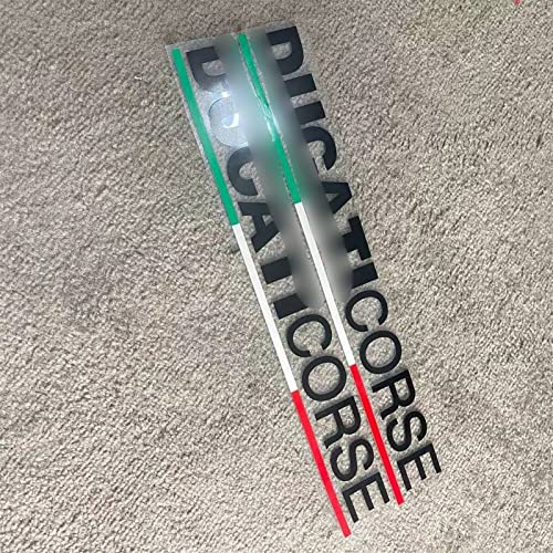 STATUZ Multi Colore Vinile Adesivo Riflettente per Ducati 848 1199 1098 S 899 Logo Corpo Pedale Pannello Laterale Bandiera Italiana per Ducati Corse Decorare (Color : Black Letters)