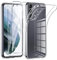 Phoona HandyHülle für Samsung Galaxy S21 Hülle mit 2 Stück Panzerfolie,Dünne Weiche TPU Silikon Transparent Stoßfest Schutzhülle für Samsung S21 5G Hülle Klar Kratzfest