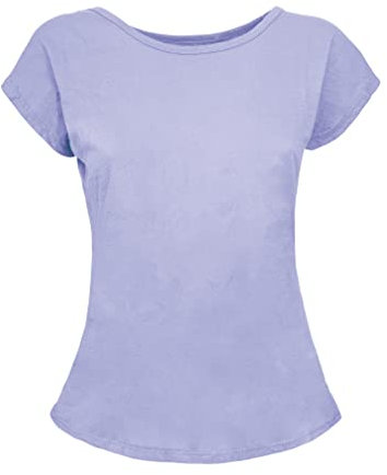 JOPHY & CO. T-Shirt Maglietta Donna Maniche Corte 100% Cotone (cod. 9051) (L, Lilla)