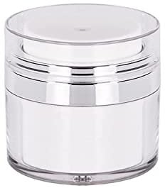 Airless Pump Bottle, Airless Pump Jar, Moisturiser Pump Dispenser, Monzam Airless Pump Jars, Suitable for Filling Travel Foundation, Cream, Moisturizer (15ml-1pcs)