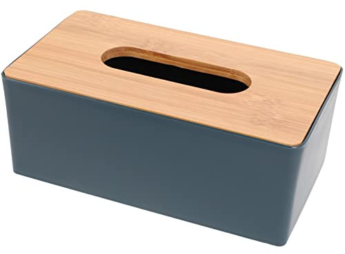 PAREKS Decorazione per auto in legno per scatola di fazzoletti rettangolari Porta fazzoletti di carta usa e getta Porta asciugamani di carta per bagno, ufficio, auto, porta fazzoletti neri