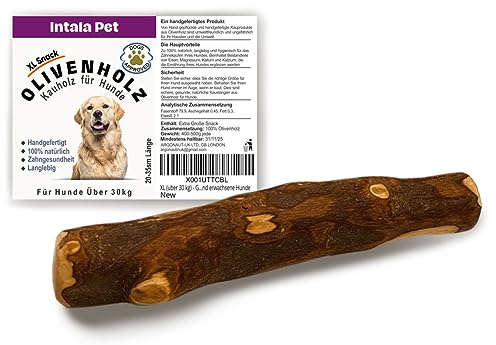 Legno d'ulivo per cani XL, 1 pezzo, legno da masticare per cani, XL, osso di legno, osso da masticare naturale