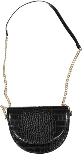Mango Damen Bolso P 60 I Caleo Umhängetasche Reptilienmuster schwarz