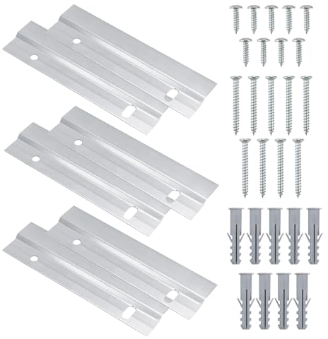 DEANKEJI Z-Klemmen zum Aufhängen, 6 Stück Aufhängeschiene, Französischen Schienen Bilderaufhänger Hardware Kit Wandhalterung zum Aufhängen von Spiegeln Paneelen Regalen Kopfteilen Kunstrahmen