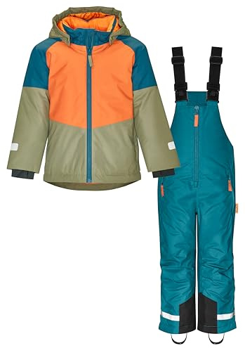 Playshoes Color Block - Tuta da sci Bambini unisex, Petrol, 98 -