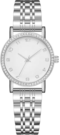 CIVO Damen Uhr Silber Armbanduhr: Edelstahl Analog Damenuhr - Wasserdicht Quartz Uhren für Frauen