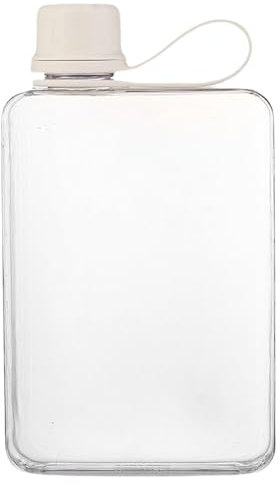 Bouteille d'eau transparente carrée - 500 ml - Bouteille d'eau de sport et de voyage en plein air pour l'été, le fitness, le camping en plein air, la randonnée