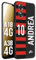 CUSTOMIZZA - Custodia cover nera morbida in tpu compatibile per Oppo A18 4G - A38 4G personalizzata calcio football nome e numero calciatori rossonera