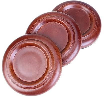 BESTonZON 3St rutschfeste Bodenmatte Strassaufkleber Rollen für Klaviere Rollenbecher für Klavier Boden Klavier klaviermatte piano mat Flügel Matten Becher für Klavierrollen Bambus Brown
