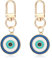 Yuanchu Bunte Böser Blick Schlüsselanhänger, 2 Stück Blau Evil Eye Schlüsselanhänger Glücksschutz Glücksbringer Amulett Türkisches Auge Autoschlüsselring für Damen Tasche Schlüssel Schmuck