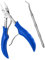 Toenail Clippers, Ingrown Toenail Ingrown Toenail Removal Kit with Stainless Steel Ingrown Toenail Tools Kit Eagle Beak Clipper Nail Care Set Blue 2 Pcs Ingrown Toenail Tools