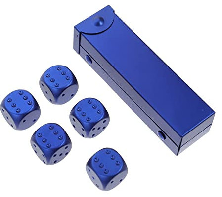 KICHOUSE 1 Set Metallwürfel Kleine Würfel Farkle Klassisches Würfelspiel Würfelspiele Bastelwürfel Spielwürfel Brettspiel Tischspiel Würfel Partywürfel Standardspielwürfel
