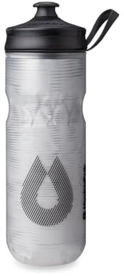 Hydrapak Polar Sport Borraccia Termica - Borraccia Sportiva e da Bici schiacciabile, con maniglia, senza BPA (White, 20oz)