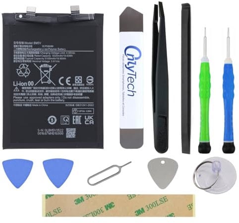 OnlyTech - Batería de repuesto para Xiaomi Redmi Note 13 Pro 5G, 5100 mAh, calidad idéntica con kit de reparación, 10 herramientas