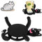 3D Print Cat Coasters, Funny Black Cat Coaster Cup Holder for Drinks, Creative Animals Mug Holder, Home Coffee Table Decor, Housewarming Gift for Friends Pet Lovers