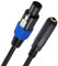 Hanprmeee Speakon to 1/4 TS Female Mono Jack Speaker Cables,for DJ/PA Speaker Cord (0.5M)
