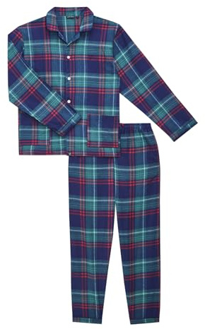 ARTHUR - Pyjama boutonné - Ensemble de Pyjama Homme - Chemise boutonnée et Pantalon - Coton Bio