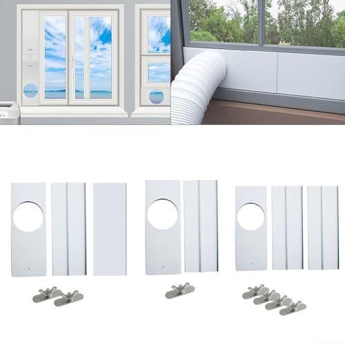 Kit di deflettori di ventilazione per condizionatore d'aria regolabile, guarnizione scorrevole portatile per finestre a battente, migliora l'efficienza e riduce i costi energetici