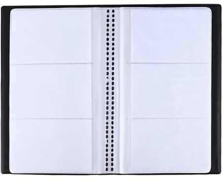 Tarjetero para 240 Tarjetas de Visita de Cuero PU, Álbum Portatarjetas Profesional, Organizador de Tarjetas de Crédito y Negocio con 40 Hojas de PVC Transparente, Libro para Tarjeta de Identificación