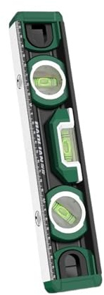 1 goniometro portatile con inclinometro, 3 livelle a bolla, livella magnetica in alluminio pressofuso(300mm)