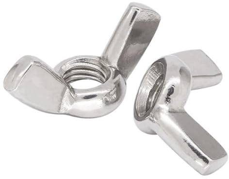 1/4-20 Wing Nuts 70 Pack 304 Stainless Steel Butterfly Wingnuts Fasteners Hardawre Nuts, Hand-Tighten Easy Installation for Indoor & Outdoor Use