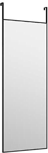 Tomostar Miroir Porte Suspendu, Miroir Mural Rectangulaire Noir 30x80 cm Verre et Aluminium
