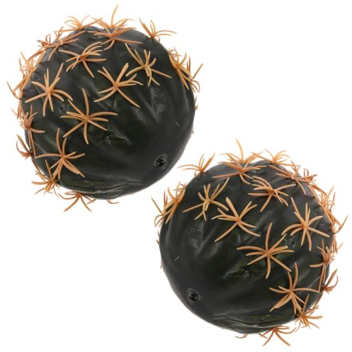 PLAFOPE 2 Pièces Boule D'antenne Cactus Voiture Mini Décor Cactus Vert en Écume Décoration de Toit de Voiture Résistant la Décoloration pour Antenne