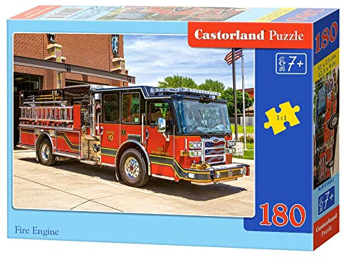 Castorland B-018352 Fire Engine, Puzzle 180 Teile, bunt
