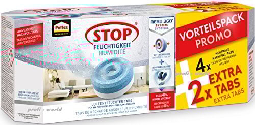 6 x Pattex Luftentfeuchter 450g. TAB, Aero 360, Promo-Pack