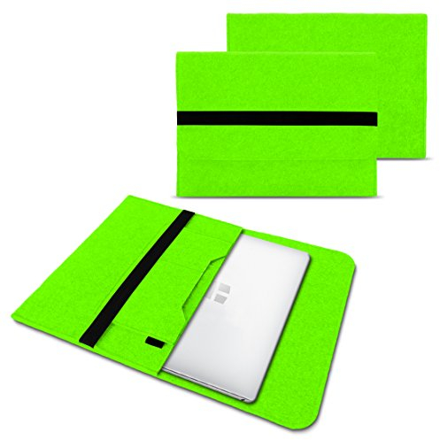 NAUC Laptoptasche Sleeve Schutztasche Hülle für Trekstor Surfbook W1 W2 Netbook Ultrabook 14,1 Zoll Laptop Filz Case, Farben:Grün