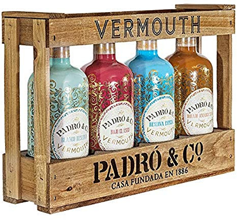 Vermouth Padró & Co en Caja de Madera - Paquete de 4 x 750 ml - Total: 3000 ml