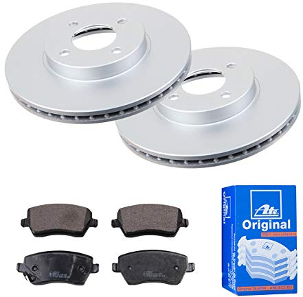 ATE 2 Bremsscheiben Ø260 Belüftet + Beläge für Nissan Micra 4 K13x Note E12