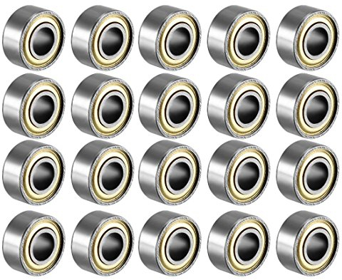 sourcing map 20Stk Rillenkugellager 684ZZ Doppelt abgeschirmt 4 x 9 x 4mm Kohlenstoffstahl