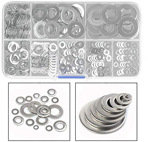 Xrten Rondelles INOX, 360Pcs Rondelles Metal pour L'étanchéité des Vis Bagues D'étanchéité-Livré avec Boîte Professionnel